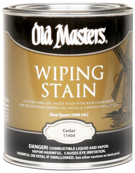Old Masters 11904 Oil Based Wiping Stain, Cedar, 1 Quart