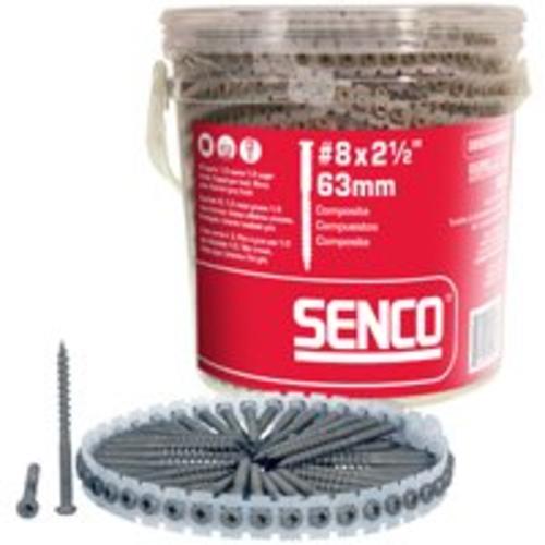 Senco 08S250W596 Collated Composite Screws 2 1/2", Red, 8 Shank