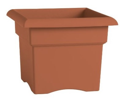 Bloem 57018C Veranda Square Planter Box, Clay, 18"