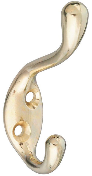 National Hardware N327-213 MPB166 Heavy Duty Coat/Hat Hook, Brass