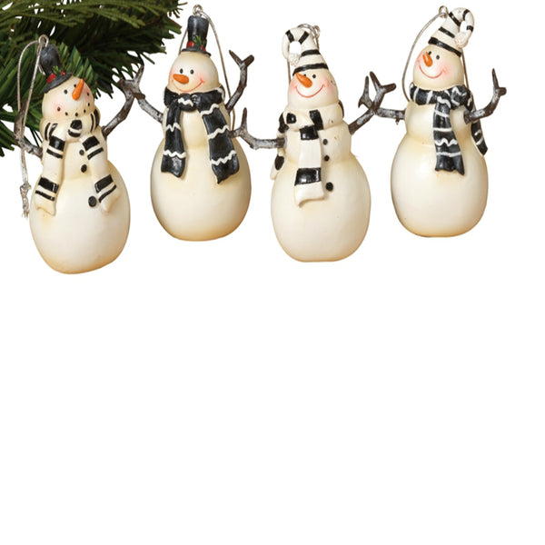 Gerson 2313350 Snowman Christmas Ornament, Resin, 3" H