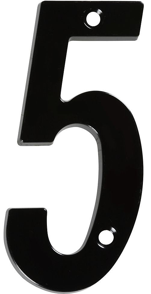 National Hardware N238-675 V871 #5 House Numbers, 4", Black