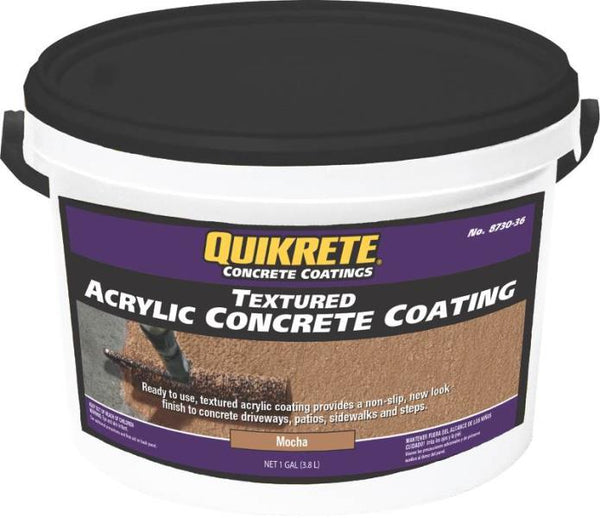 Quikrete 8730-36 Textured Acrylic Concrete Coating, 1 Gallon