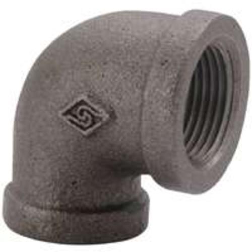 Worldwide 2A-1-1/4B Malleable 90 Degree Elbow, 1-1/4", Black