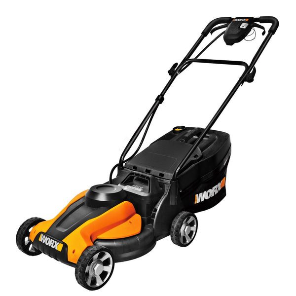 Worx WG775 Cordless Electric Lawn Mower With Grass Catcher, 24-Volt