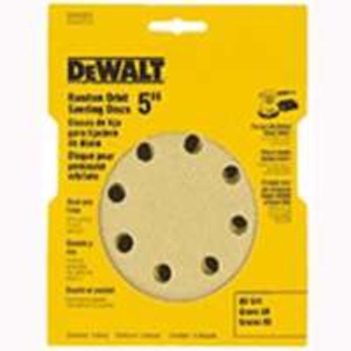 DeWalt DW4311 Sanding Discs, 5", 120 Grit, Pkg/25