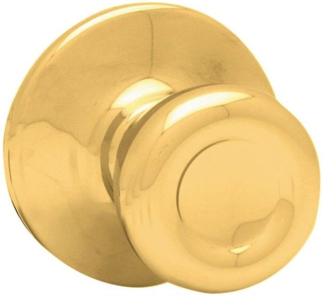 Kwikset 92001-092 Tylo Passage Lockset Knob, Polished Brass