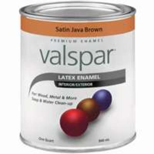 Valspar 65044 Latex Enamel Satin Java Brown Quart