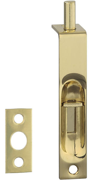 National Hardware N215-996 V1920 Flush Bolt, 4", Solid Brass