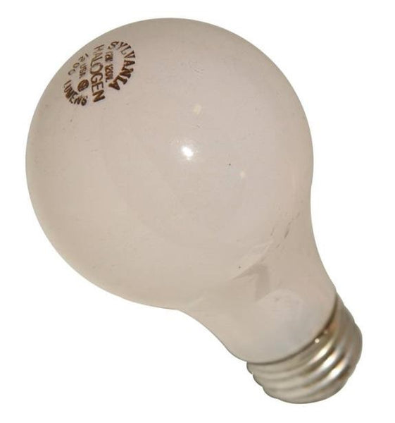 Sylvania 52670 Halogen Light Bulbs, A-19, 72/120 Watt/Volt