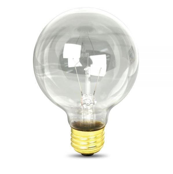 Feit Electric 40G25/15K Medium Base Incandescent Light Bulb, 40W, Clear
