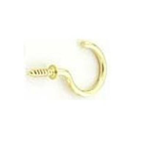 Mintcraft LR389 Cup Hooks, 5/8", Solid Brass