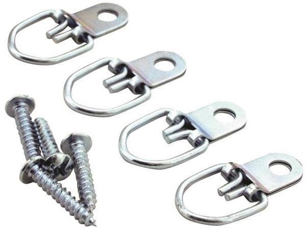 Prosource PH-122317-PS Picture Frame Hangers, Zinc Plated, 4/Pack