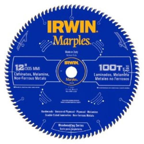 Irwin 1807386 100-Teeth Triple Chip Grind Circular Saw Blade, 12"