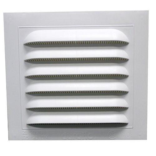 Duraflo 620808 Square Standard White Gable Vent, 8" x 8"