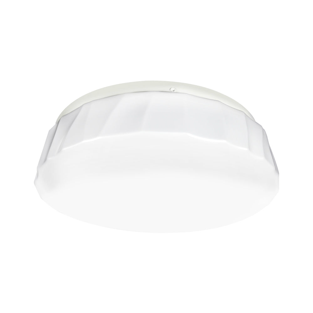 ETI 54450311 Color Preference Cliff Puff Decorative Dimmable Flush Mount, White, 11"