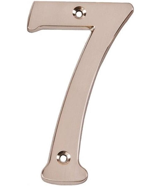 Prosource N-Z047SN-PS House Number #7, 4", Satin Nickel