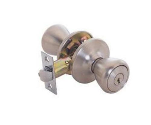 ToolBasix 5764SS-ET-BP Tulip Entry Knob Lockset, Stainless Steel