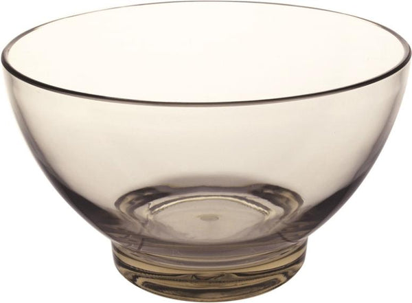 Knack3 165306I Acrylic Clear Large Bowl, Warm Gray, Round