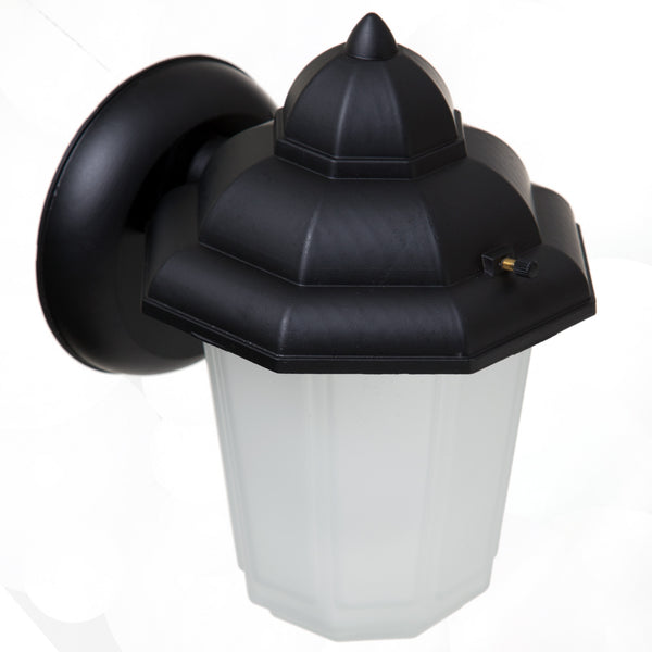 Boston Harbor AL9002H-53L Single Light Porch Wall Lantern, Black