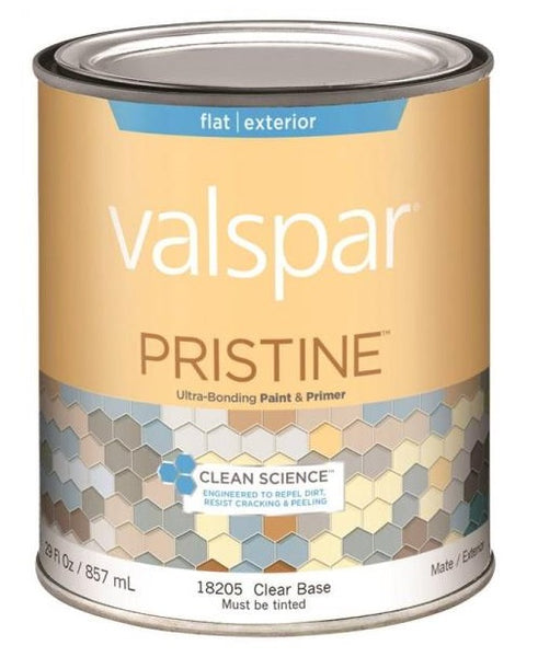 Valspar 18205 Exterior Latex Paint/Primer, Clear Base, Quart