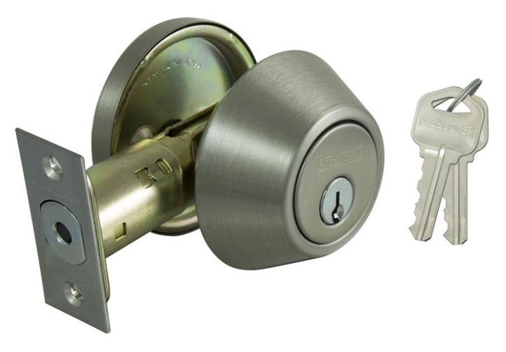 ProSource DBP1V-PS 6-Way Adjustable Deadbolt, KA3, Satin Nickel