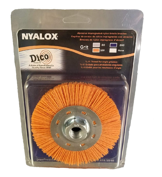 Dico Products 7200077 Nyalox Wheel Brush, Orange