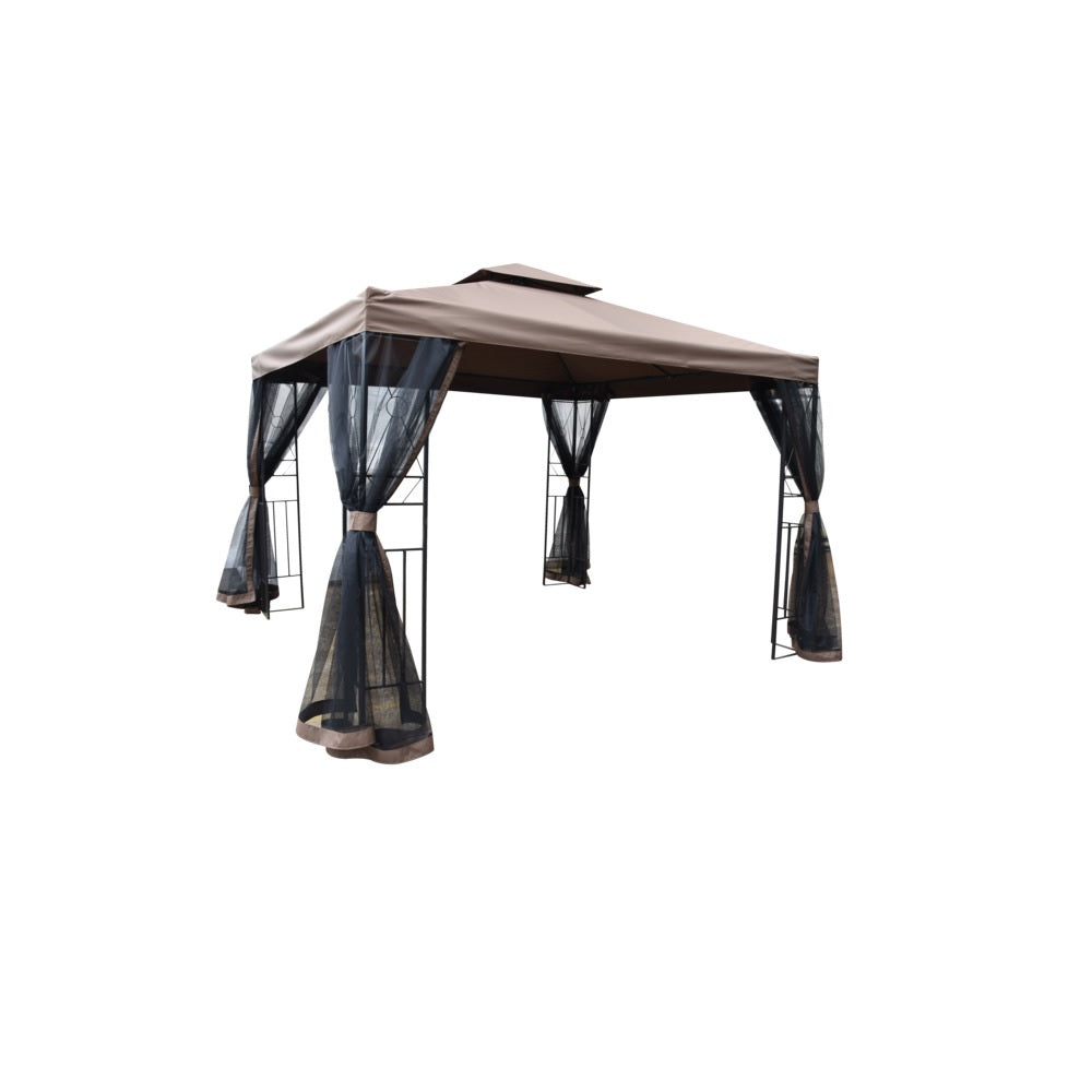 Seasonal Trends 59661 Steel Gazebo with Netting, 10' X 10'