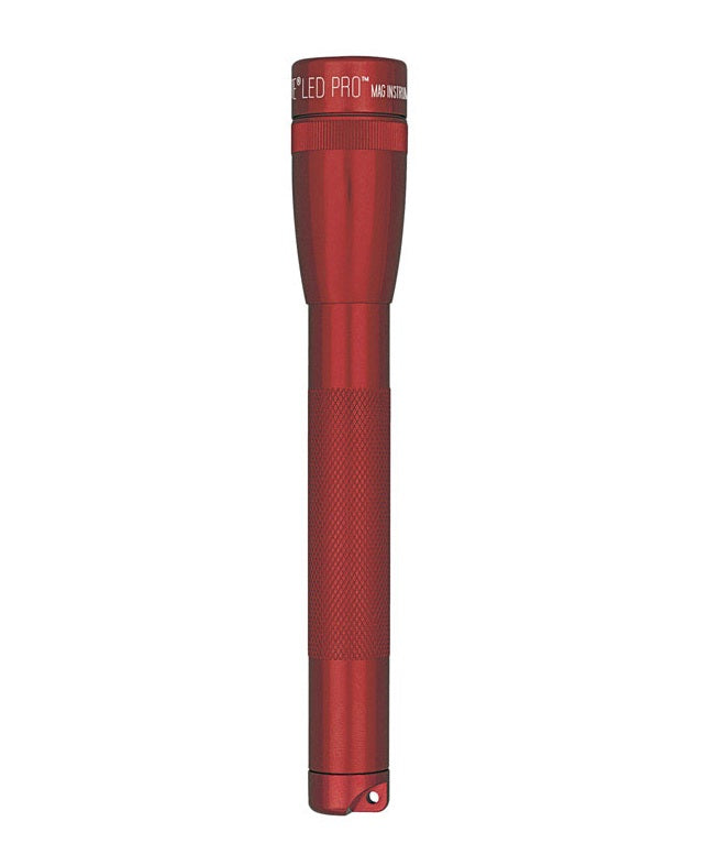 Maglite SP2P03H Mini Pro LED Flashlight, Aluminum, Red, 272 Lumens