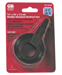 Gardner Bender GTP-307WD All Weather Tape with Dispenser, 30', Black