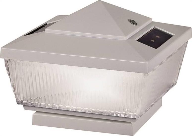 Boston Harbor QPP3B-R4-WH-B1 Solar Light Post Cap, White