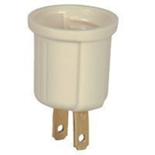 Cooper Wiring BP738V Ivory Keyless Lampholder Adapter