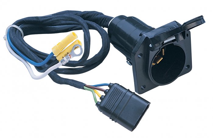 Hopkins 47205 4-Wire Flat To 7 RV Blade Adapter