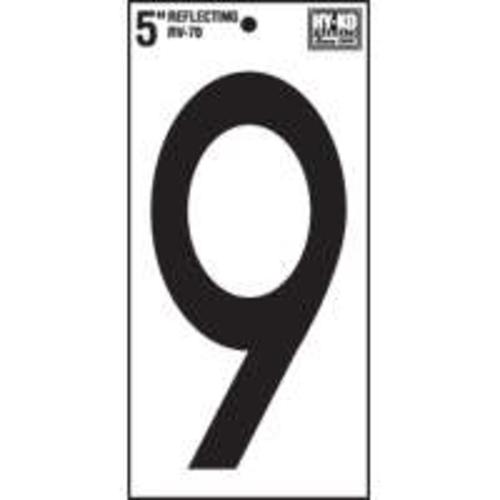 Hy-Ko RV-70/9 "Rv Series" Reflective Vinyl Number 9