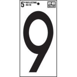 Hy-Ko RV-70/9 "Rv Series" Reflective Vinyl Number 9