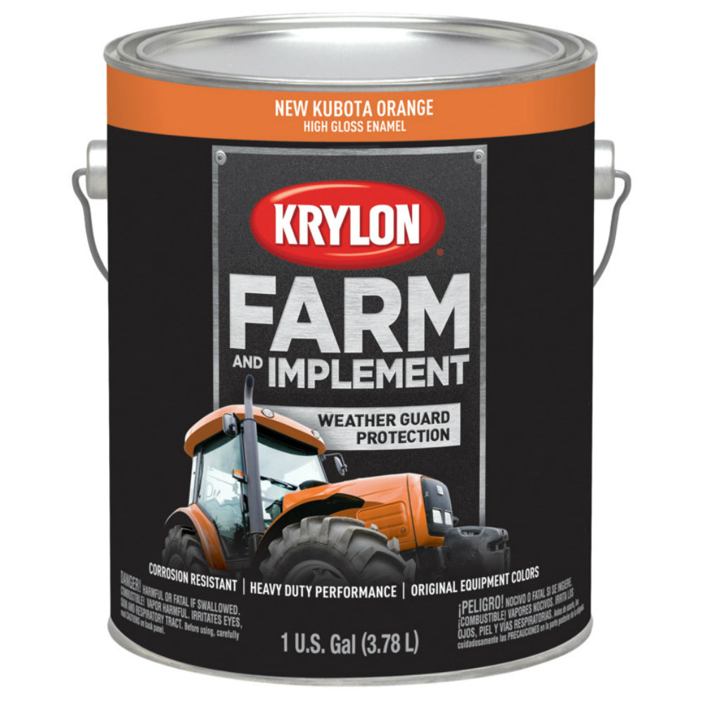 Krylon K01986000 Farm & Implement Paint, N K Orange, 1 Gallon