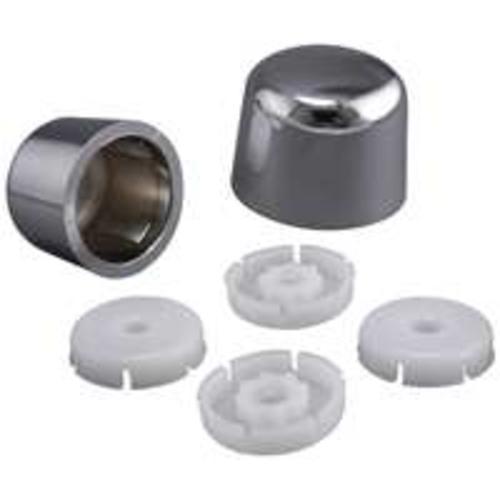 Plumb Pak PP835-30PCL Round Push On Toilet Bolt Cap, Chrome
