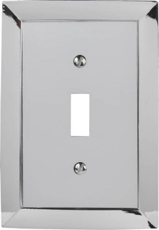 Amertac 61TCH Studio Style 1 Toggle Wallplate, Polished Chrome