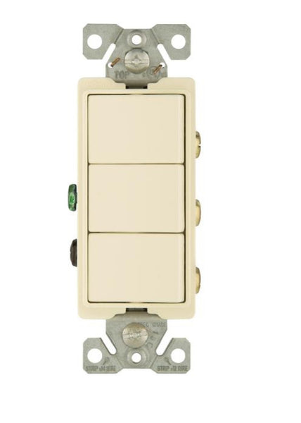 Cooper Wiring 7729LA-SP Decorator Combination Switch, Light Almond