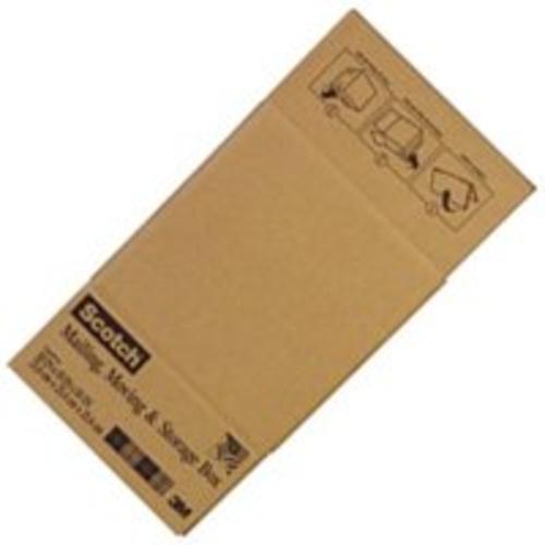 Scotch 8010FB Folded Shipping & Storage Box, 10" x 10" x 10", Brown