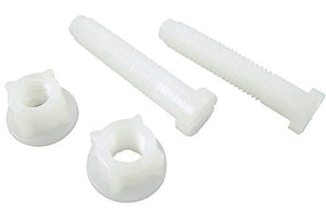Danco 80822 Toilet Seat Hinge Bolts, Plastic, White
