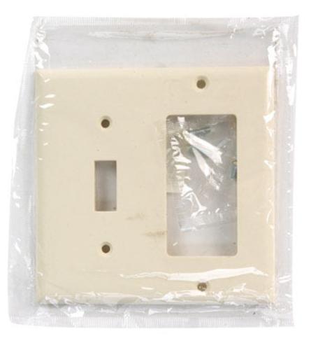 Leviton 007-80405-00T Decorator Wall Plate, 2 Gangm, Light Almond