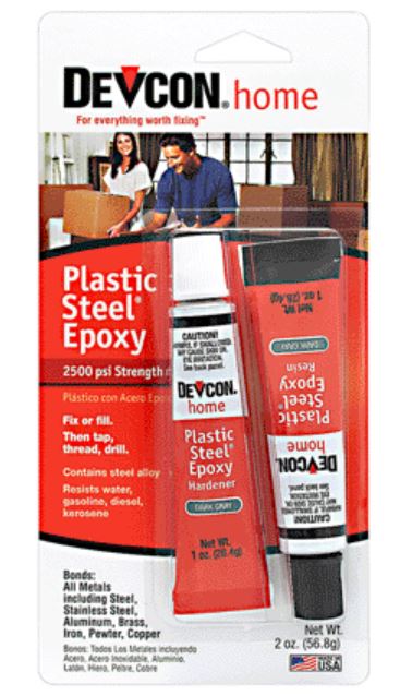 Devcon S-5 Plastic Steel Epoxy, Dark Gray, 2 Oz