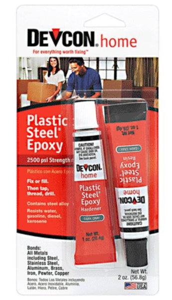 Devcon S-5 Plastic Steel Epoxy, Dark Gray, 2 Oz