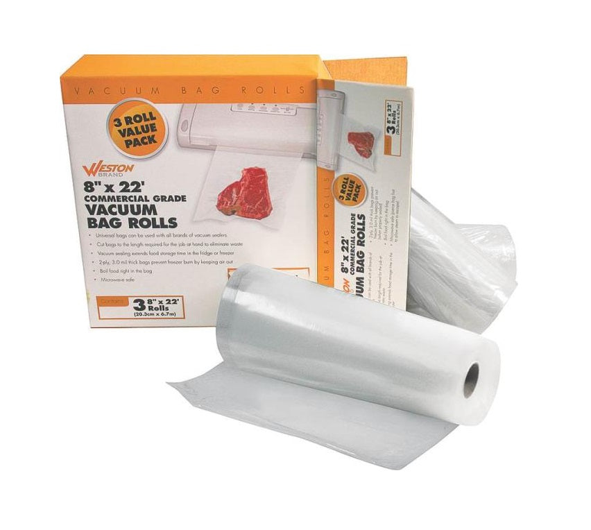Weston 30-0201-W Vacuum Sealer Bags, 8" x 22&#039;