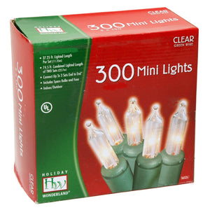 Holiday Wonderland 48150-88 String To String Light Set, 3 x 100 Lights, Clear