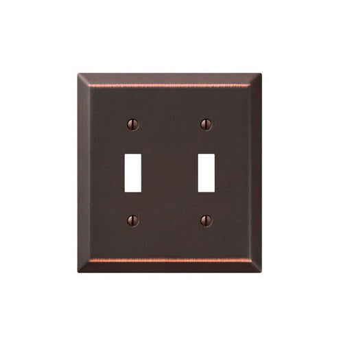 Amerelle 163TTDB 2 Toggle Wall Plate, Aged Bronze