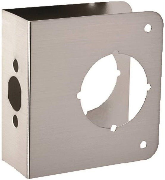 Prosource HSH-044SBN-PS Door Reinforcer, 4" x 4-1/2", Nickel