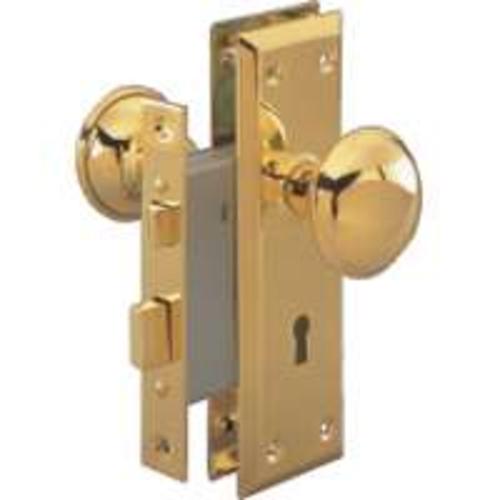 Toolbasix 6870372-3L Mortise Lock Kit, Polished Brass