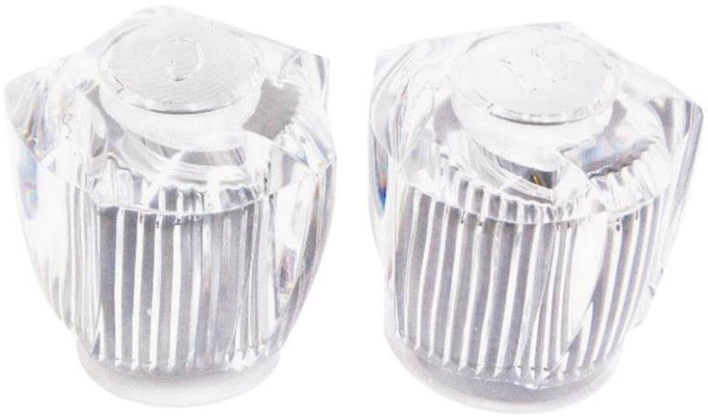 Us Hardware P-016C Tub & Faucet Handles, 2-1/2" x 2-1/2", Clear